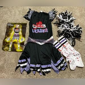 Zombie girls XL Fearleader cheerleader costume